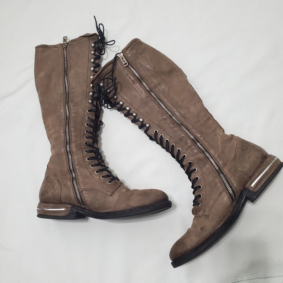 A.S. 98 Trillie Tall Lace Up Leather Boots EU42 - Picture 6 of 14